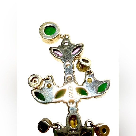 Nikki Butler Green and Purple Gemstone Earrings - Picture 5 of 12